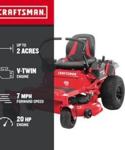 CRAFTSMAN Z5200 | 42 in Gas Zero-Turn Riding Lawn Mower | 20HP Kohler 7000 Twin-Cylinder Engine | High Back Seat (17RRFACS093) - Image 3