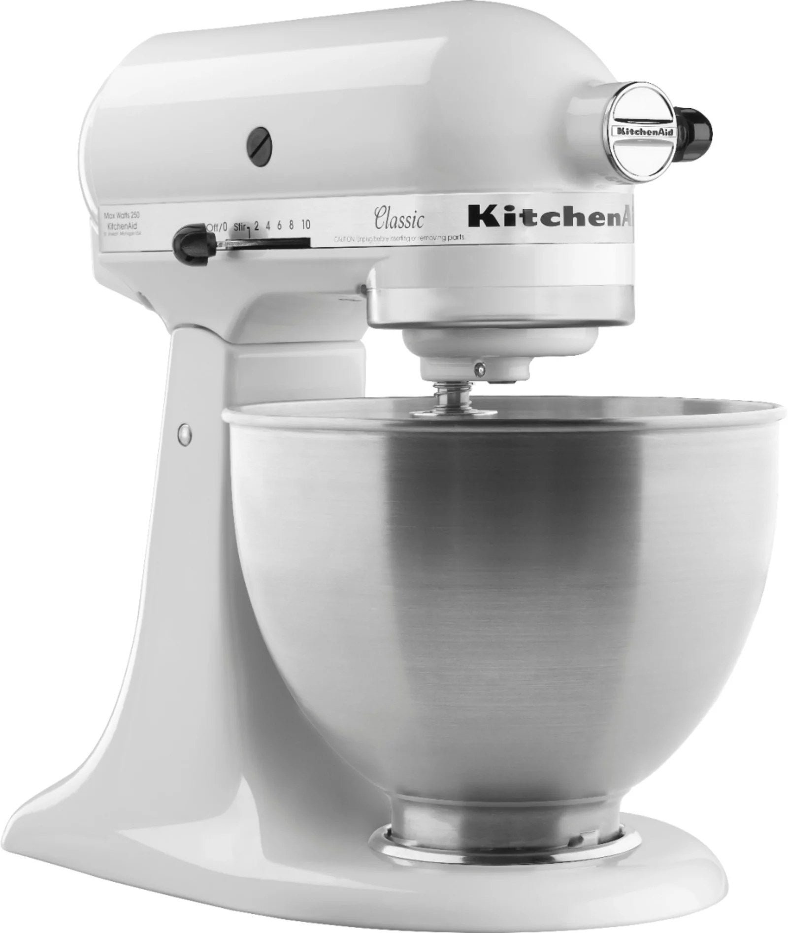 KitchenAid Classic™ Series 4.5-Quart Tilt-Head Stand Mixer — 10-Speed | White - Image 3