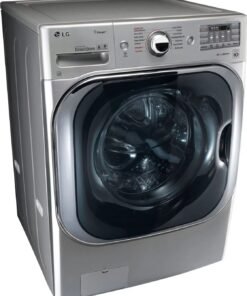 Alternative view of LG 5.2 Cu. Ft. Mega Capacity Smart Wi-Fi Front Load Washer with TurboWash® – Black Steel | WM8900HBA