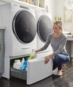 Whirlpool 4.5 Cu. Ft. High-Efficiency Stackable Front Load Washer with Steam & Load & Go™ XL Dispenser – White | WFW6620HW - Image 7