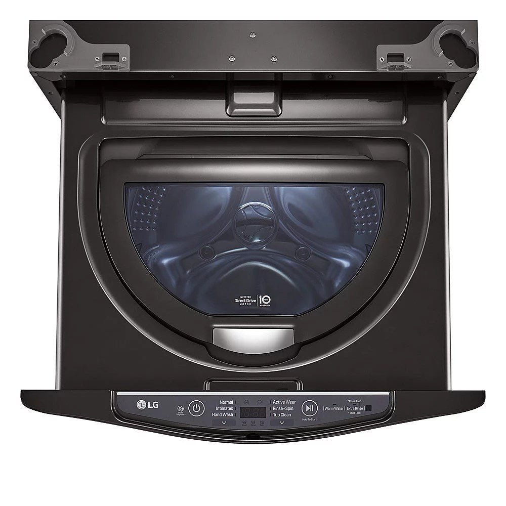 LG SideKick 1.0 Cu. Ft. High-Efficiency Smart Top Load Pedestal Washer with 3-Motion Technology – Black Steel | WD100CB - Image 7