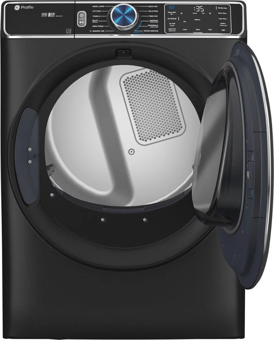 GE Profile™ 7.8 cu. ft. Smart Front Load Electric Dryer with Steam & Sanitize — Carbon Graphite - Image 4