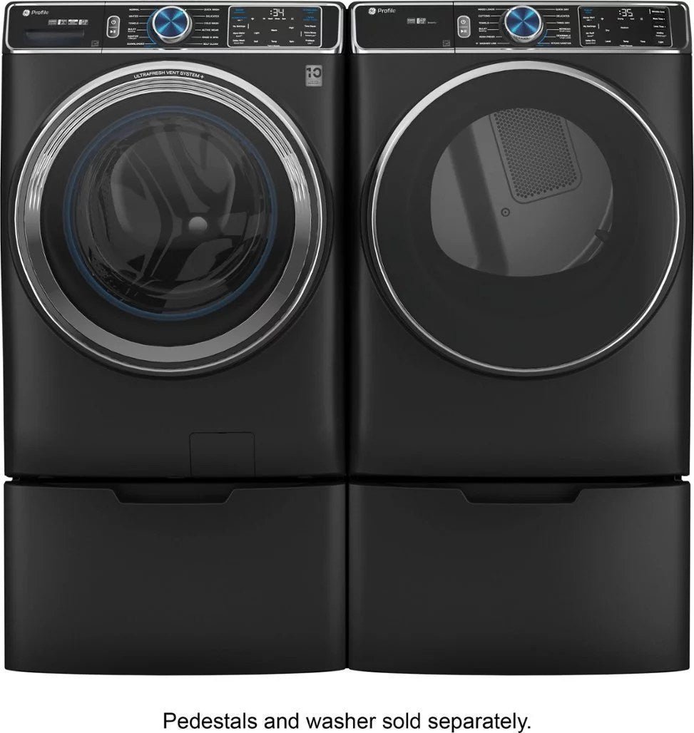 GE Profile™ 7.8 cu. ft. Smart Front Load Electric Dryer with Steam & Sanitize — Carbon Graphite - Image 2