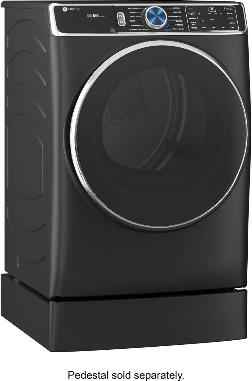 GE Profile™ 7.8 cu. ft. Smart Front Load Electric Dryer with Steam & Sanitize — Carbon Graphite - Image 5
