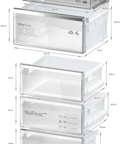 Bosch 500 Series 12.8 Cu. Ft. Counter-Depth Bottom-Freezer Smart Refrigerator – Stainless Steel - Image 3