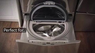 LG SideKick 1.0 Cu. Ft. High-Efficiency Smart Top Load Pedestal Washer with 3-Motion Technology – Black Steel | WD100CB - Image 4