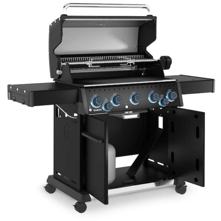 Broil King Baron 590 Pro Shadow 5-Burner Propane Gas Grill with Side Burner & Rear Rotisserie Burner - Image 3