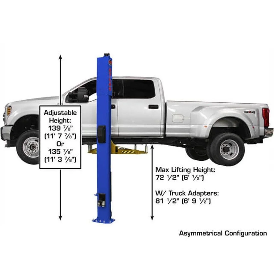 Atlas Equipment Platinum PVL10 ALI Certified Commercials Overhead 10,000 lb. Capacity 2-Post Lift - Image 3
