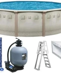 Brazil Premium 27′ x 52″ Round Above Ground Swimming Pool Packages